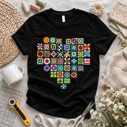 Quilt Block Heart T-shirt