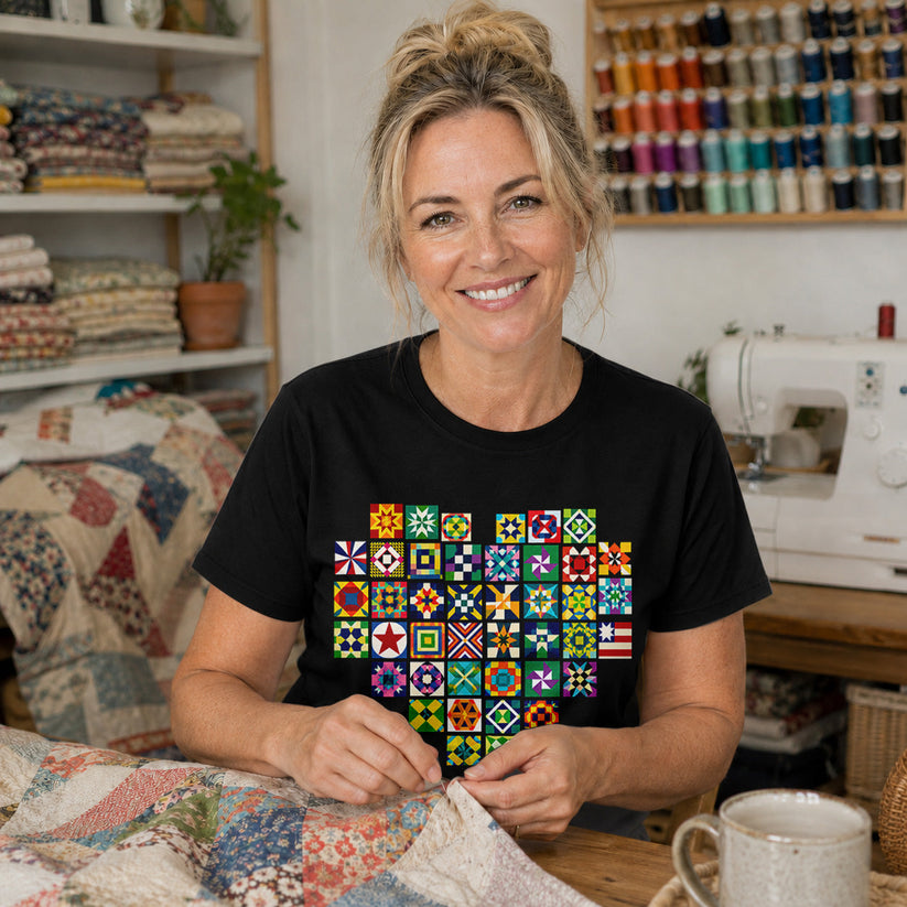 Quilt Block Heart T-shirt
