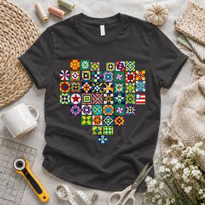 Quilt Block Heart T-shirt