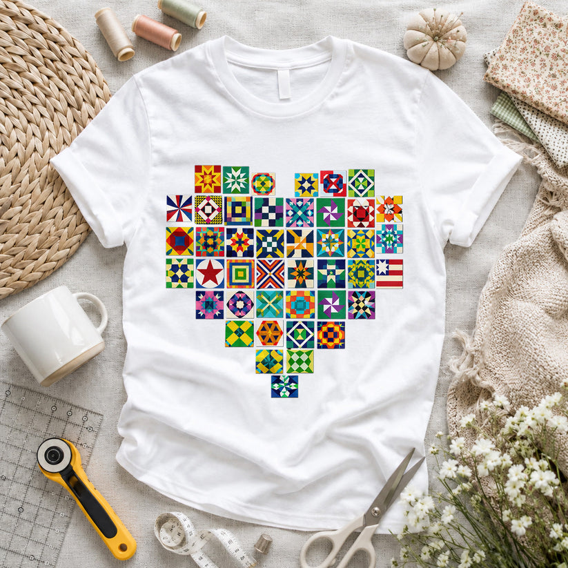 Quilt Block Heart T-shirt