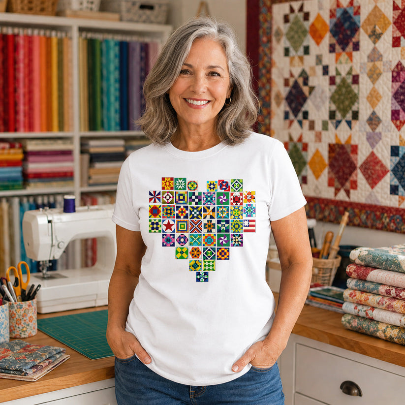 Quilt Block Heart T-shirt