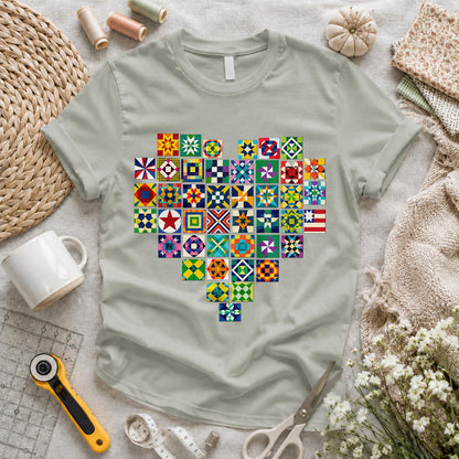 Quilt Block Heart T-shirt