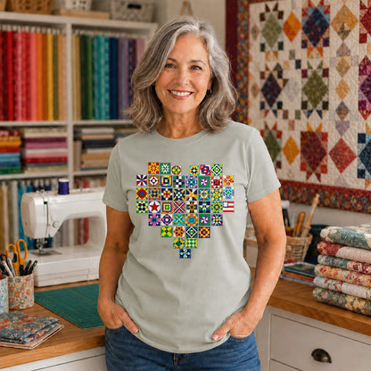 Quilt Block Heart T-shirt