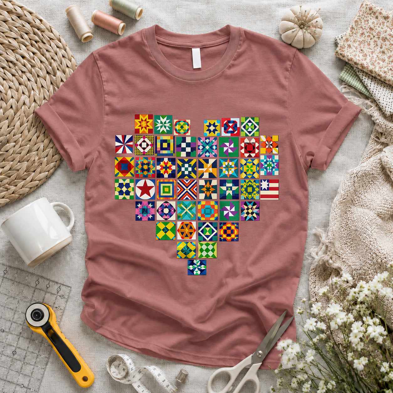 Quilt Block Heart T-shirt