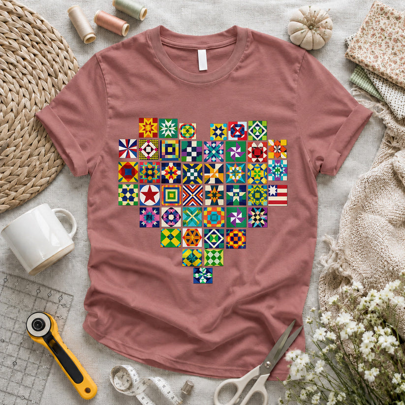 Quilt Block Heart T-shirt