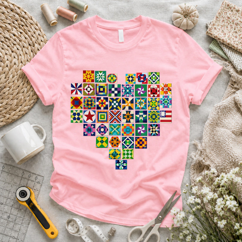 Quilt Block Heart T-shirt