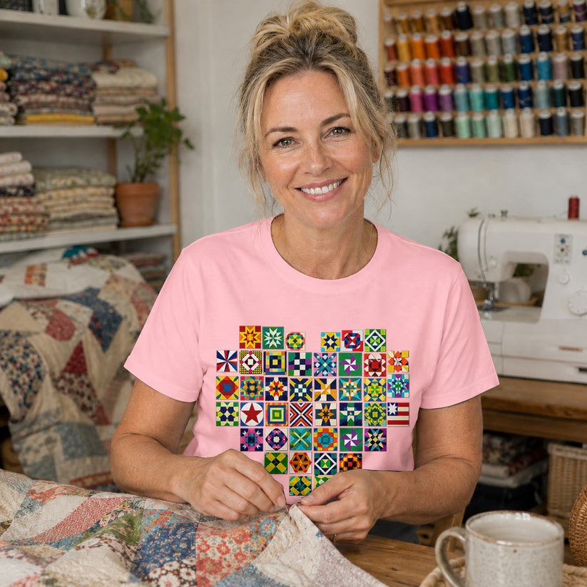 Quilt Block Heart T-shirt
