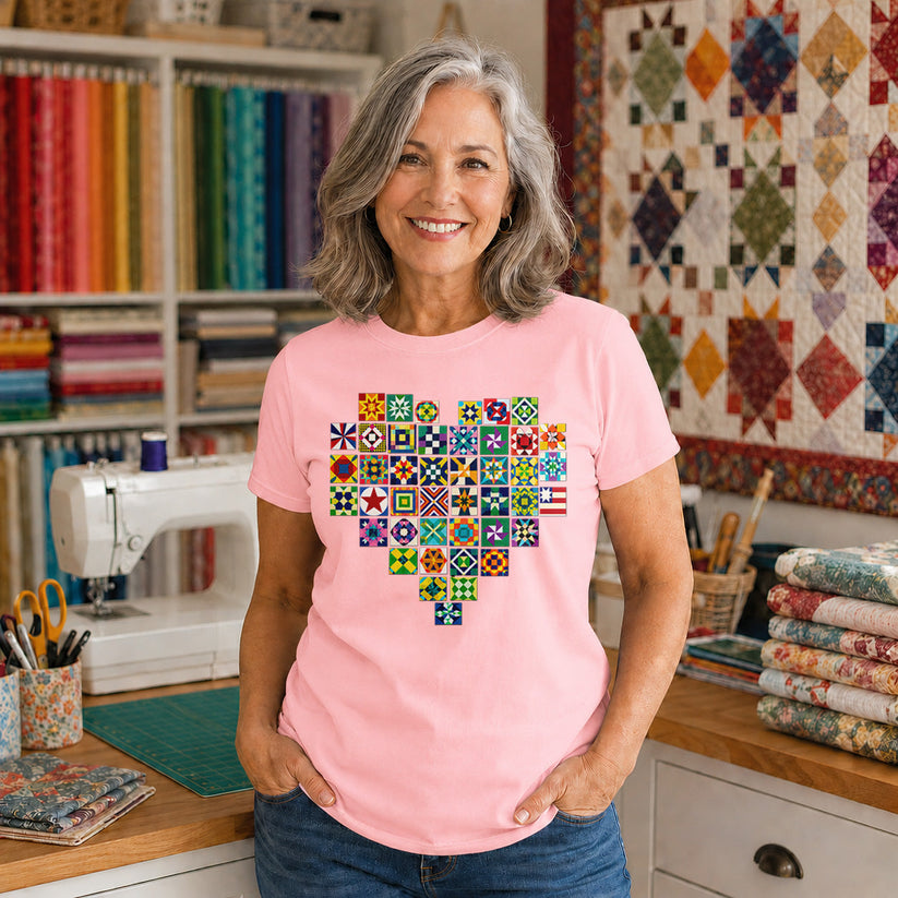 Quilt Block Heart T-shirt