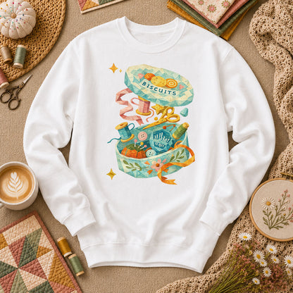Quilting Box Long Sleeve - White