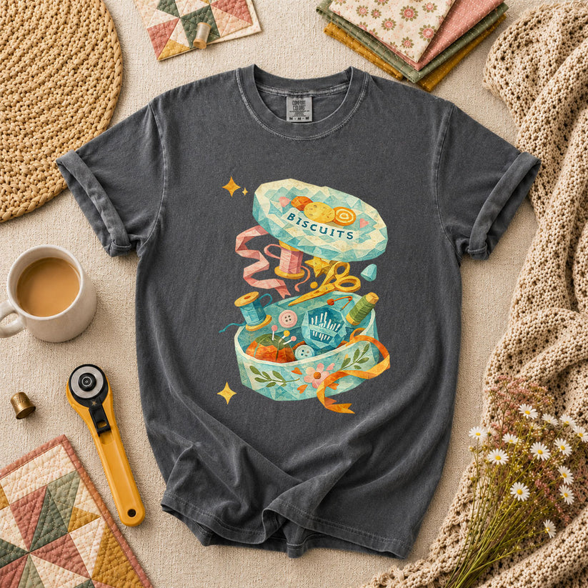 Quilting Box T-Shirt - Grey