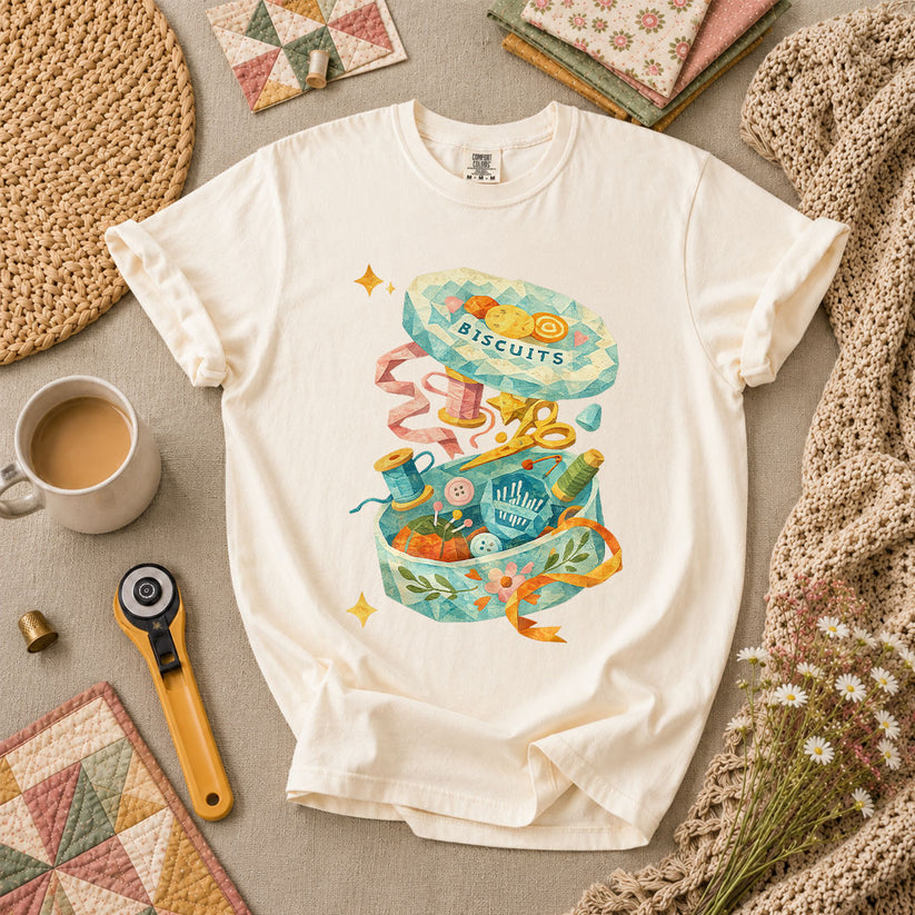 Quilting Box T-Shirt - Ivory