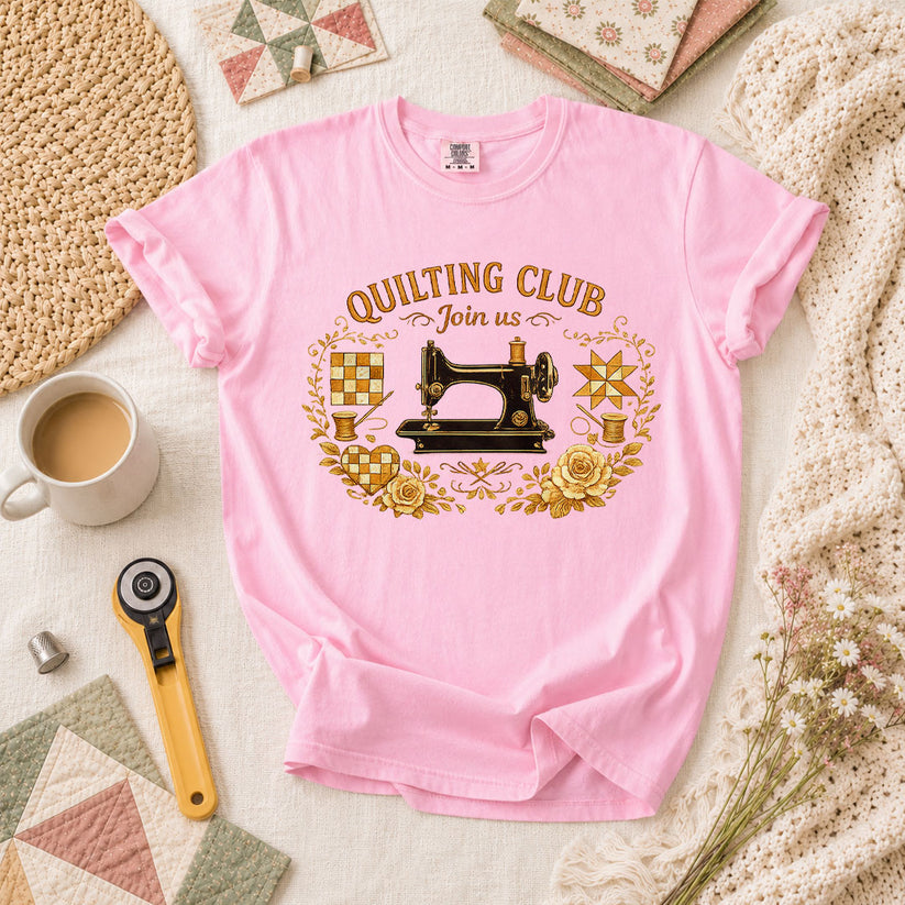 Quilting Club Join Us T-Shirt - Blossom