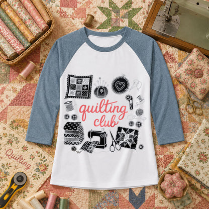 Quilting Club Vintage Raglan Sleeve - Denim