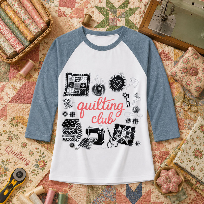 Quilting Club Vintage Raglan Sleeve - Denim