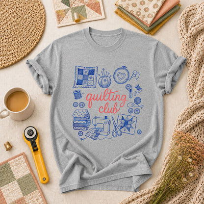 Quilting Club Vintage T-Shirt - Athletic Heather