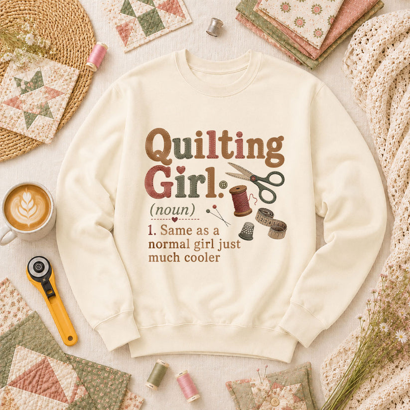 Quilting Girl Definition Long Sleeve - Natural