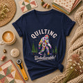 Quilting Is Unbelievable Bigfoot Patchwork Women's V-Neck