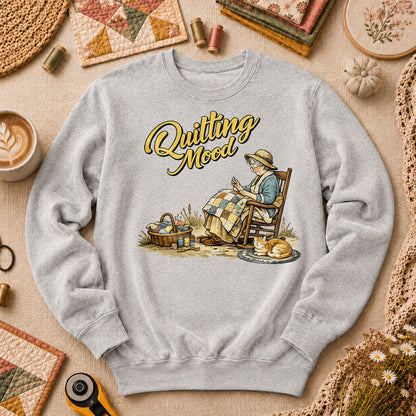 Quilting Mood Grandma Long Sleeve - Sport Grey