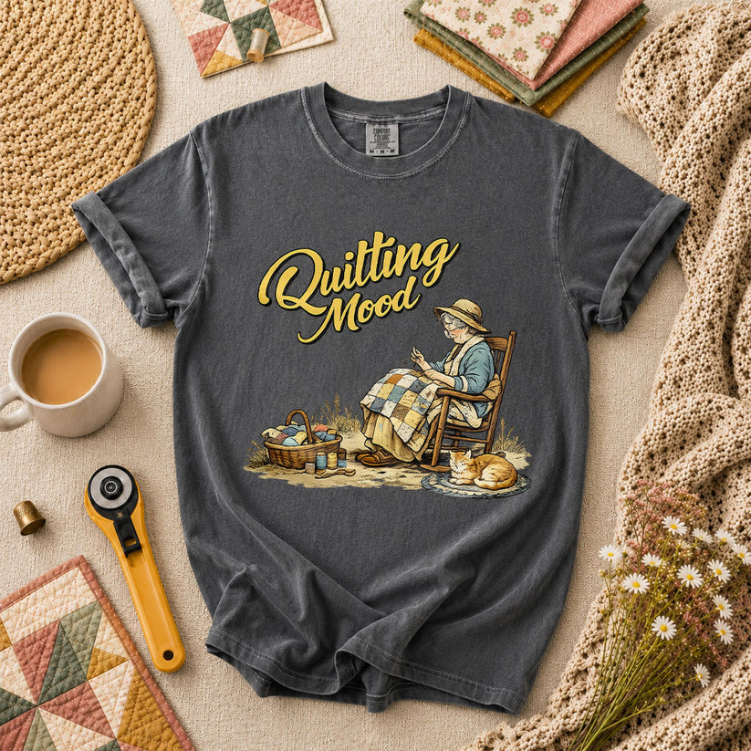 Quilting Mood Grandma T-Shirt - Grey