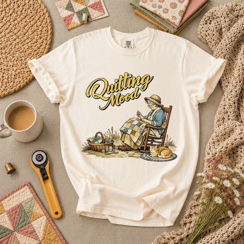 Quilting Mood Grandma T-Shirt - Ivory
