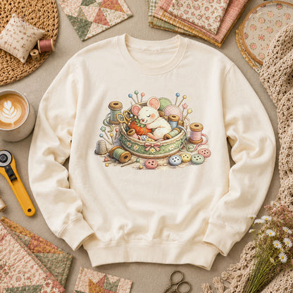 Quilting Mouse Long Sleeve - Natural