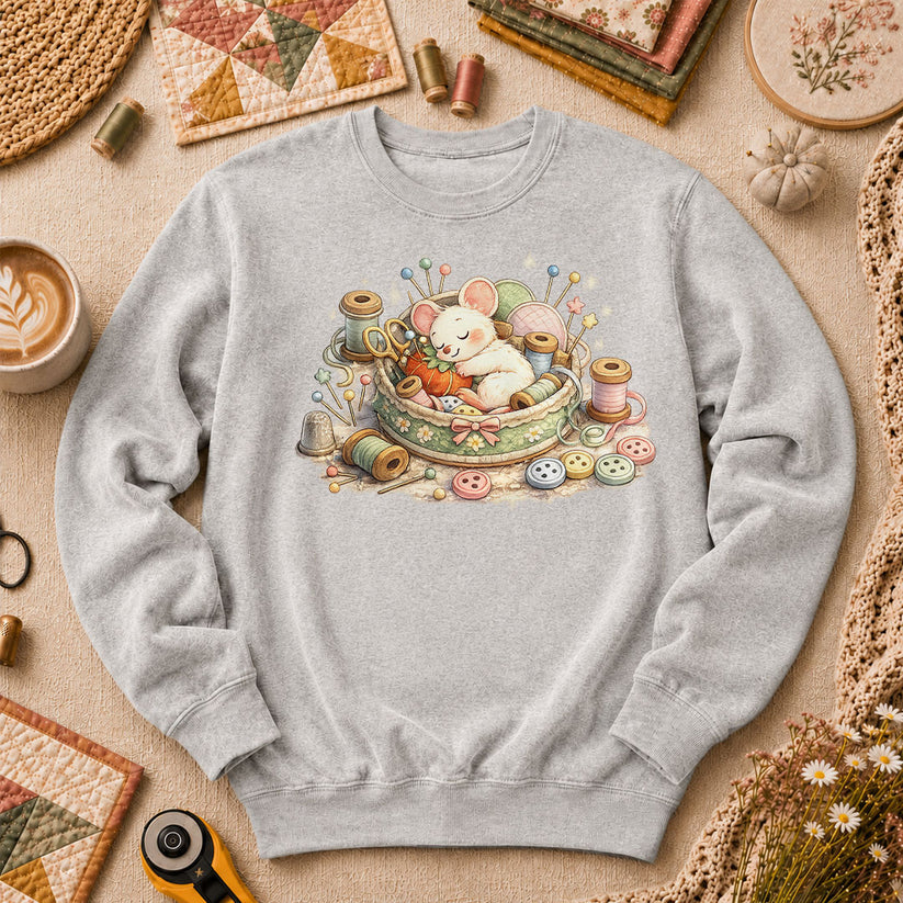 Quilting Mouse Long Sleeve - Sport Grey