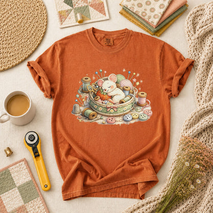 Quilting Mouse T-Shirt - Yam