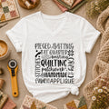Quilting Patchwork Word Collage Women's V-Neck
