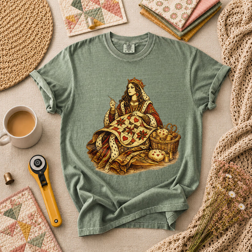 Quilting Queen Vintage T-Shirt - Forest Green