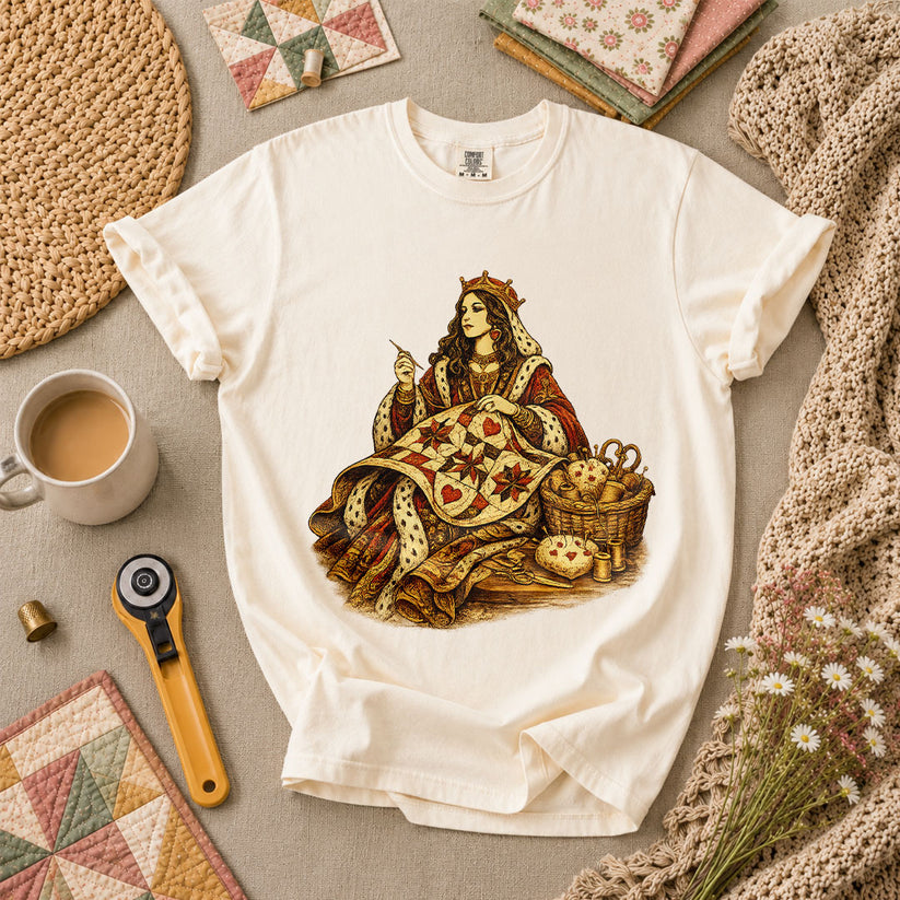 Quilting Queen Vintage T-Shirt - Ivory