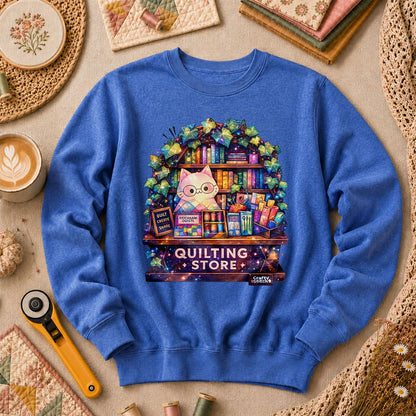 Quilting Store Long Sleeve - Heather True Royal
