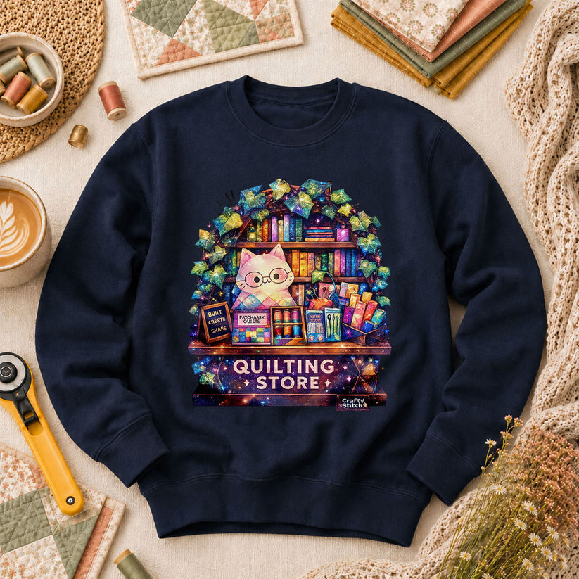 Quilting Store Long Sleeve - Navy