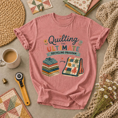 Quilting The Ultimate Recycling Program T-Shirt - Heather Mauve