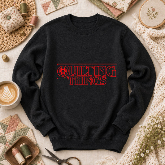 Quilting Things Long Sleeve - Black