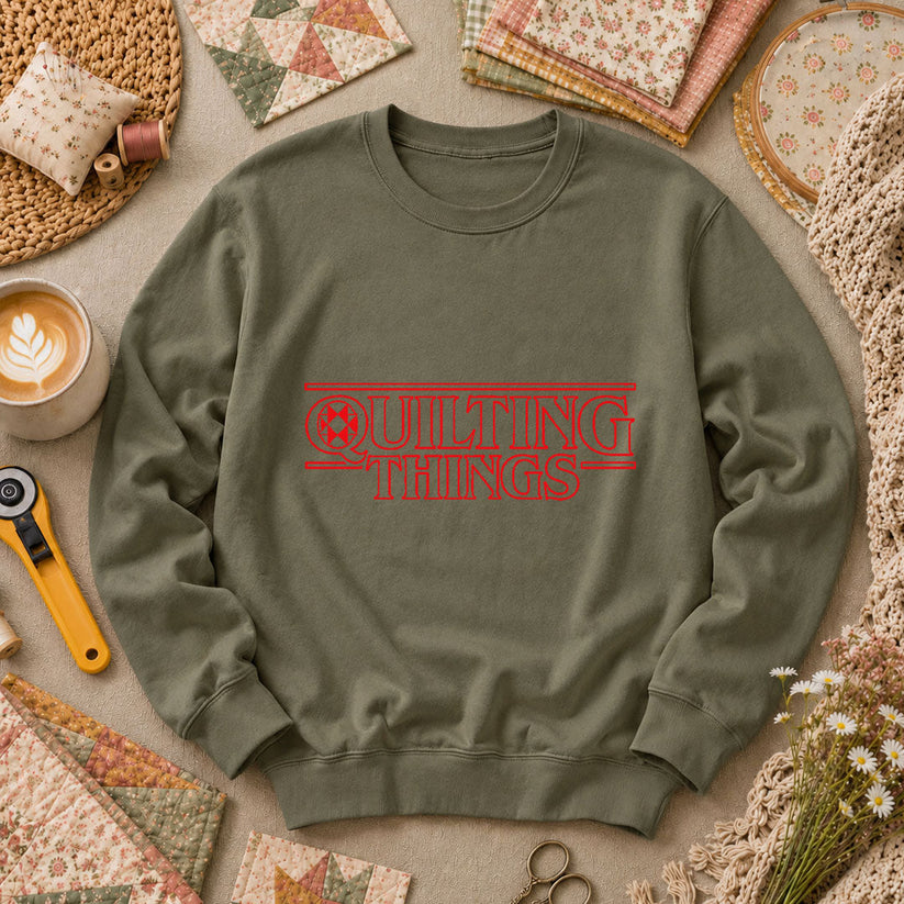 Quilting Things Long Sleeve - Military Green