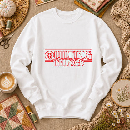 Quilting Things Long Sleeve - White