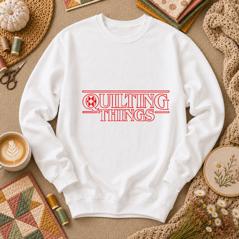 Quilting Things Long Sleeve - White