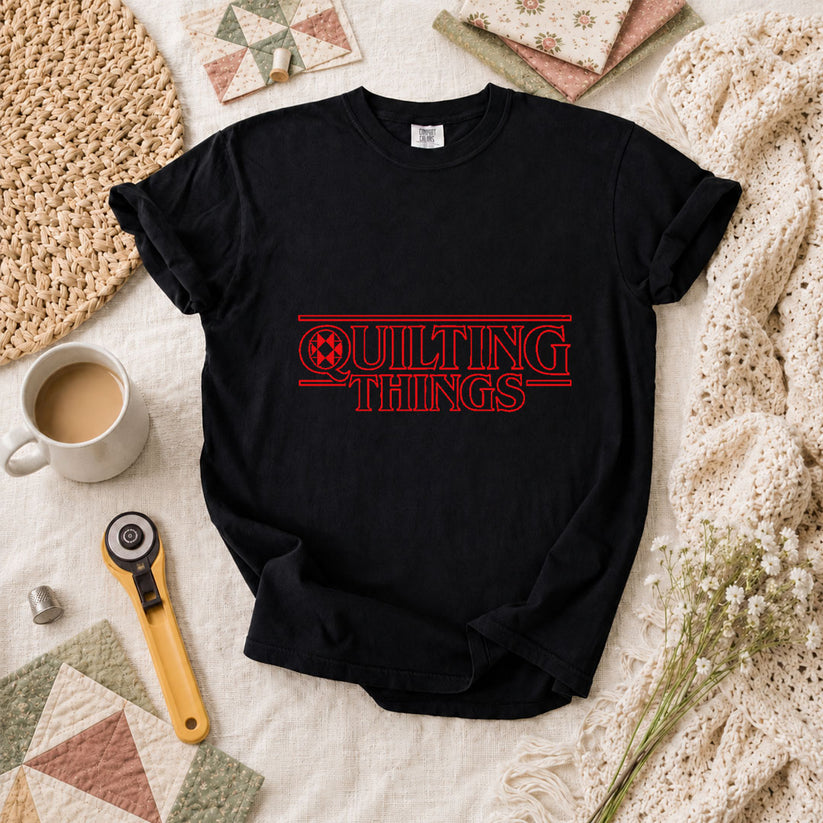 Quilting Things T-Shirt - Black