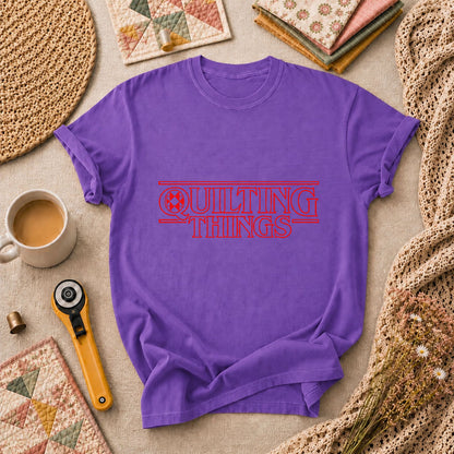Quilting Things T-Shirt - Heather Team Purple
