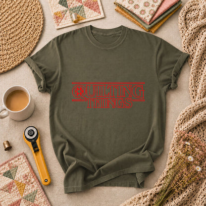 Quilting Things T-Shirt - Military Green
