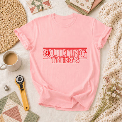 Quilting Things T-Shirt - Pink