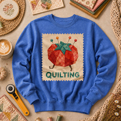 Quilting Tomato Long Sleeve - Heather True Royal
