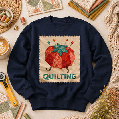 Quilting Tomato Long Sleeve - Navy