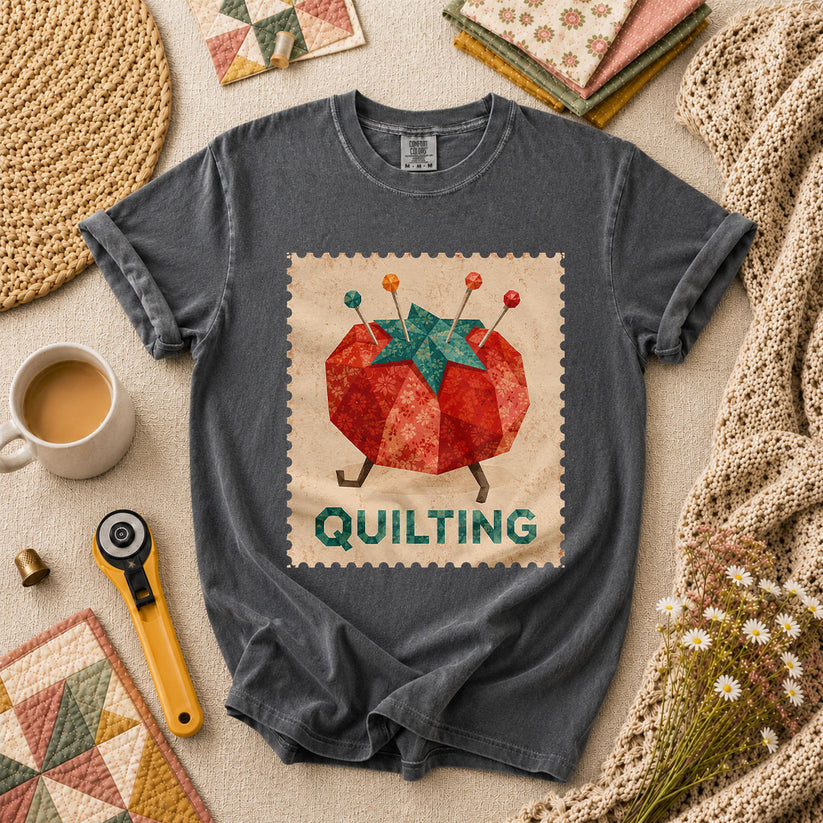 Quilting Tomato T-Shirt - Grey