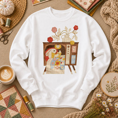 Quilting TV Long Sleeve - White
