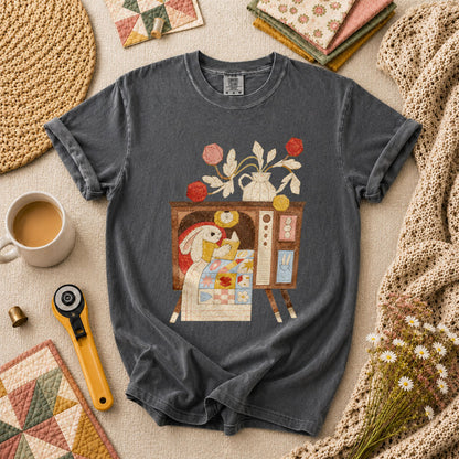 Quilting TV T-Shirt - Grey