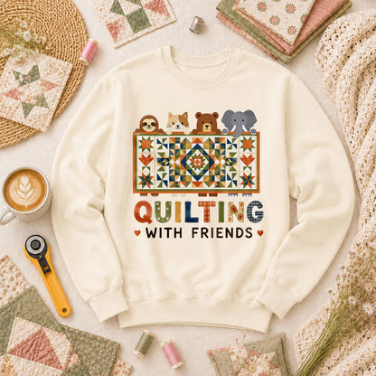Quilting With Friends Long Sleeve - Natural