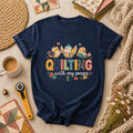 Quilting With My Peeps Patchwork Birds T-Shirt