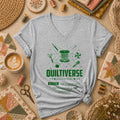 Quiltiverse Definition Thread Spool Atom Women's V-Neck