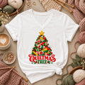 Quiltmas Tree Patchwork Fabric Christmas Tree Women's V-Neck